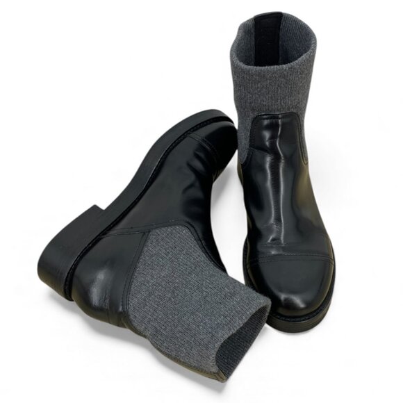 J. Crew Italian Leather Rib Cuff Chelsea Boots Sz 9 - Picture 1 of 16